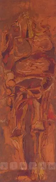 Krishen Khanna (Artist), Untitled (Figure Of A Woman), 1966, Painting