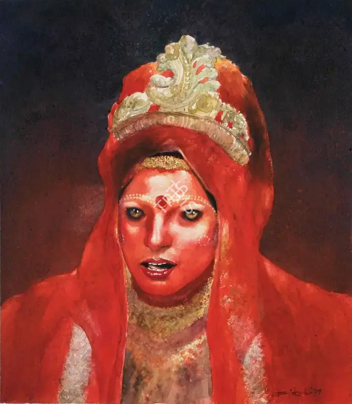Bikash Bhattacharjee (Artist), Untitled (Bride), 1979, Painting