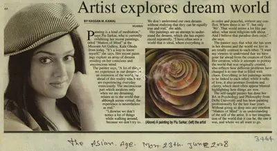 Hassan M. Kamal (Reporter), Artist Explores Dream World, 2008, Newspaper Clipping