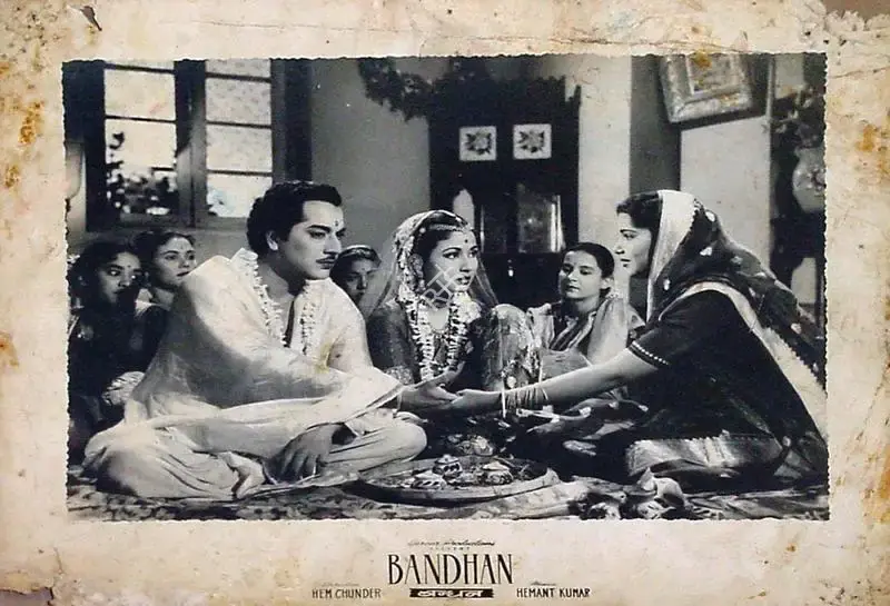 Sudhin Majumdar (Cinematographer), Bandhan, 1956, Lobby Card