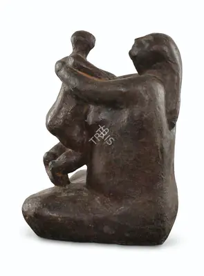 Bipin Behari Goswami (Artist), Untitled (Mother and Child), 1990, Sculpture