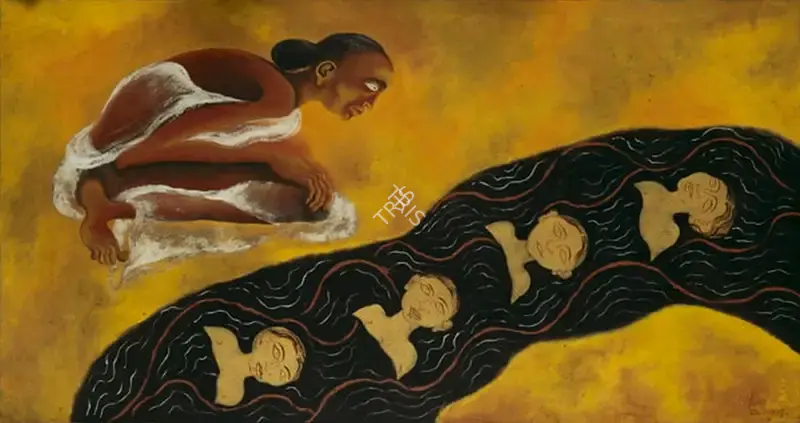 Arpana Caur (Artist), Time Image, 1994, Painting