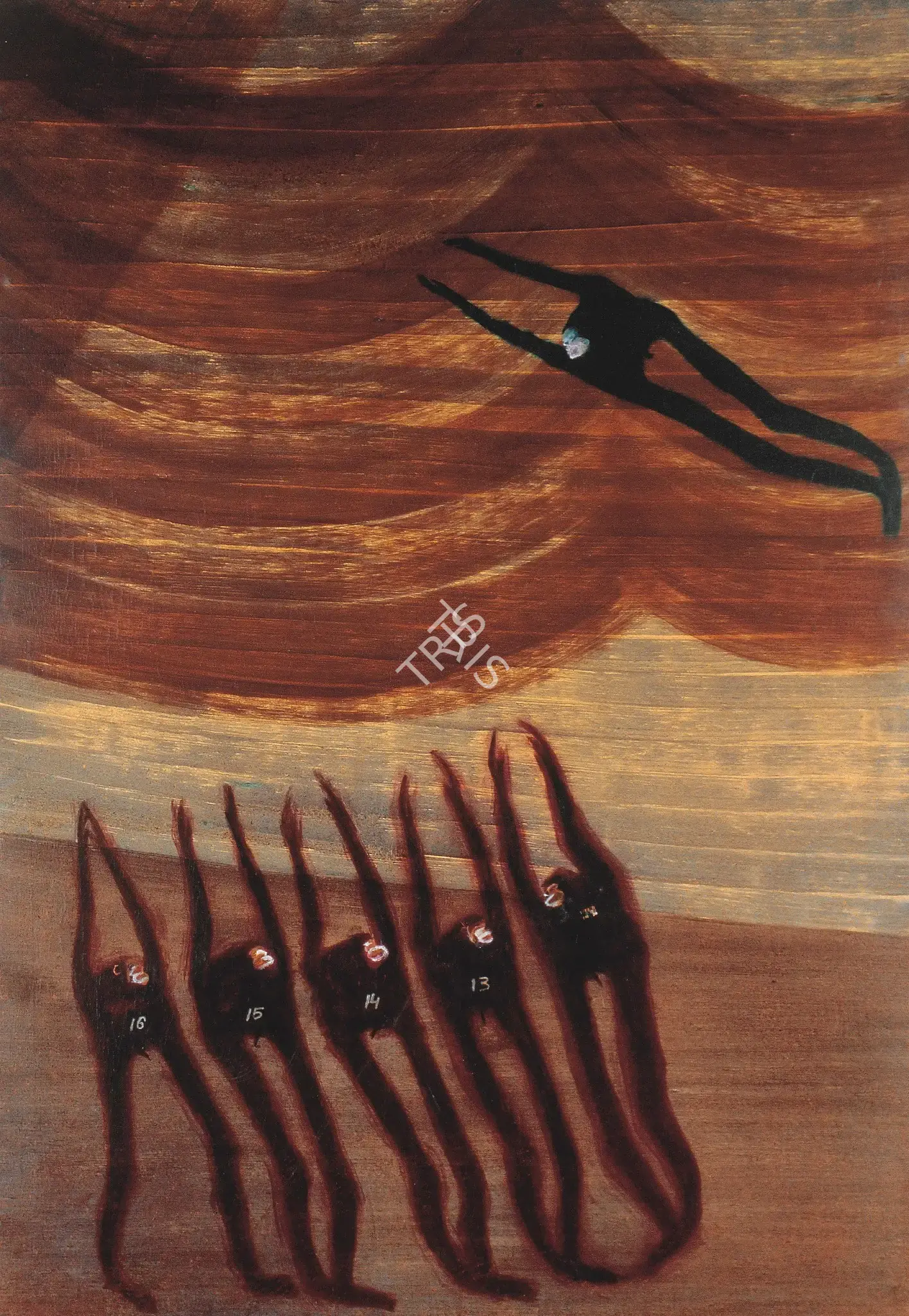 Broota, Rameshwar (Artist). Queue, 1970-1971 | Painting, Os.Del/27.01.12, 2012 · Osian's
