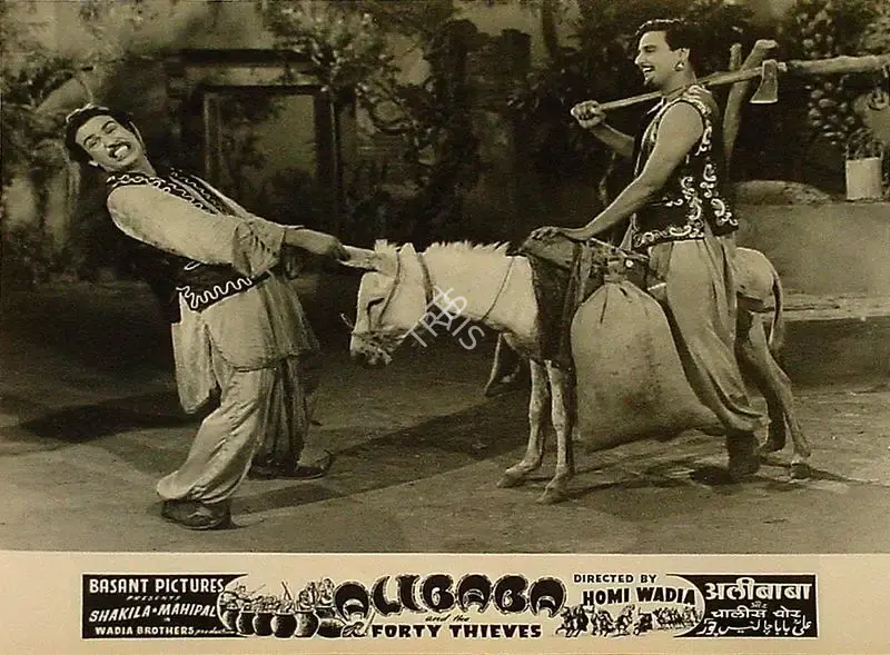 Anant Wadadeker (Cinematographer), Alibaba Aur Chaalees Chor, 1954, Lobby Card