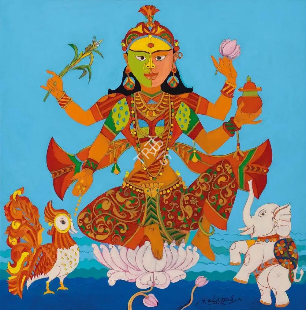 K. Laxma Goud (Artist), Lakshmi, Painting
