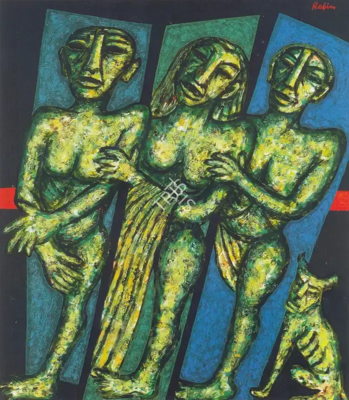 Rabin Mondal (Artist), Interference 2, Painting
