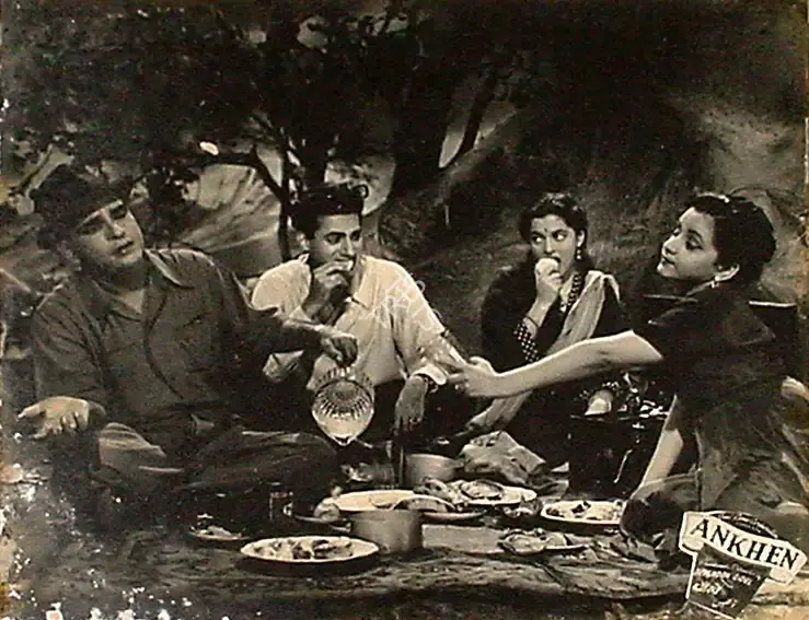 Devendra Goel (Producer), Ankhen, 1950, Lobby Card