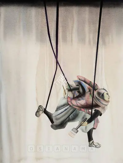 Anju Dodiya (Artist), Violet Ribbons, 2010, Painting