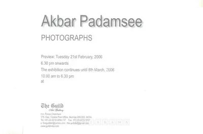 Akbar Padamsee (Artist), Akbar Padamsee, 2006, Solo Exhibition Invitation