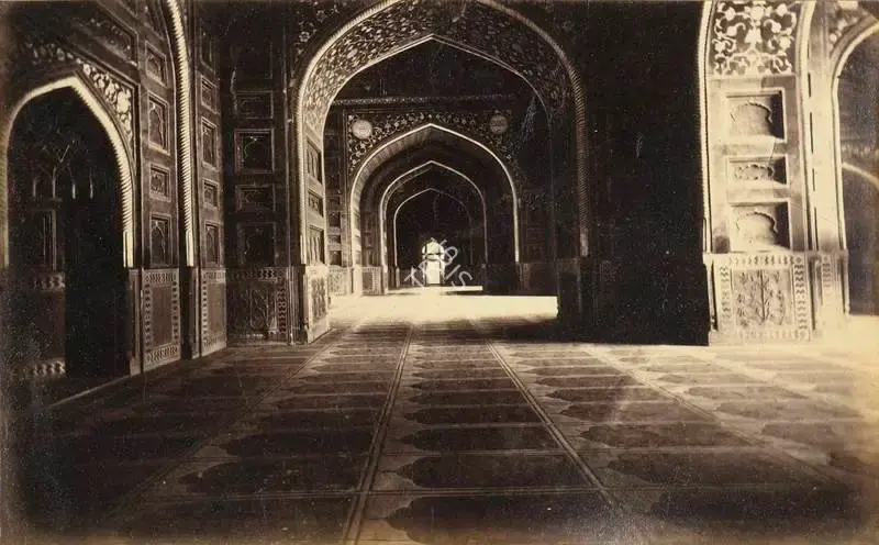 Unknown (Photographer), Inside of Taj Mahal, Agra, 1870, Antiquarian Photograph