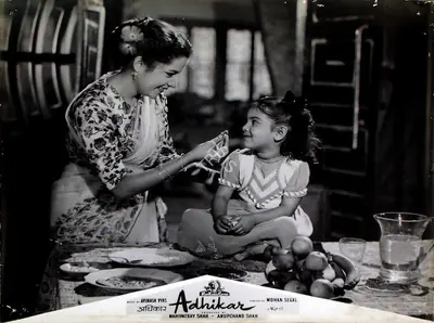 Anupchand Shah (Producer), Adhikar, 1954, Lobby Card