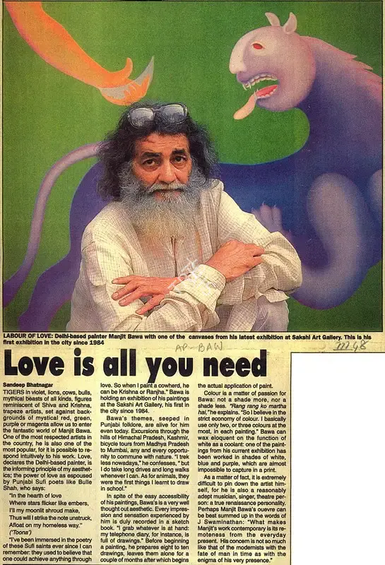 Sandeep Bhatnagar (Writer), Love is All You Need, Newspaper Clipping