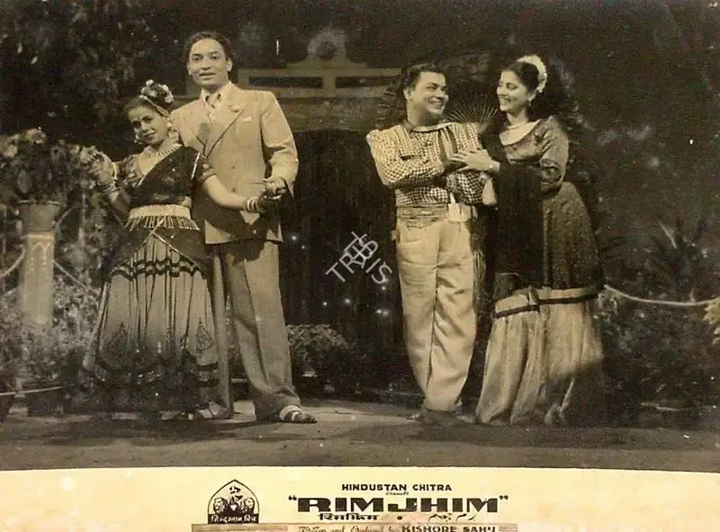 Kishore Sahu (Producer), Rimjhim, 1949, Lobby Card