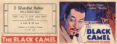 Hamilton MacFadden (Producer), The Black Camel, 1931, Handbill