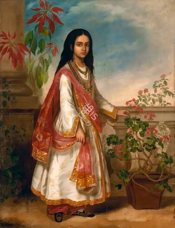 Benjamin Hudson (Artist), Portrait of Srimati Pravabati as a Young Girl, Painting