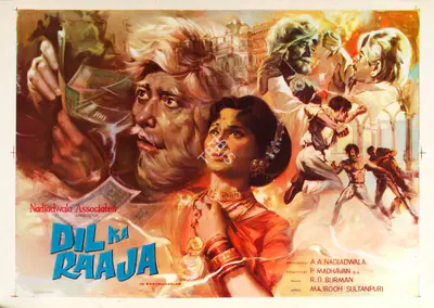 A.A. Nadiadwala (Producer), Dil Ka Raaja, 1972, Half Sheet Poster
