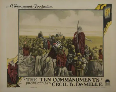 Cecil B. DeMille (Director), The Ten Commandments, 1923, Lobby card