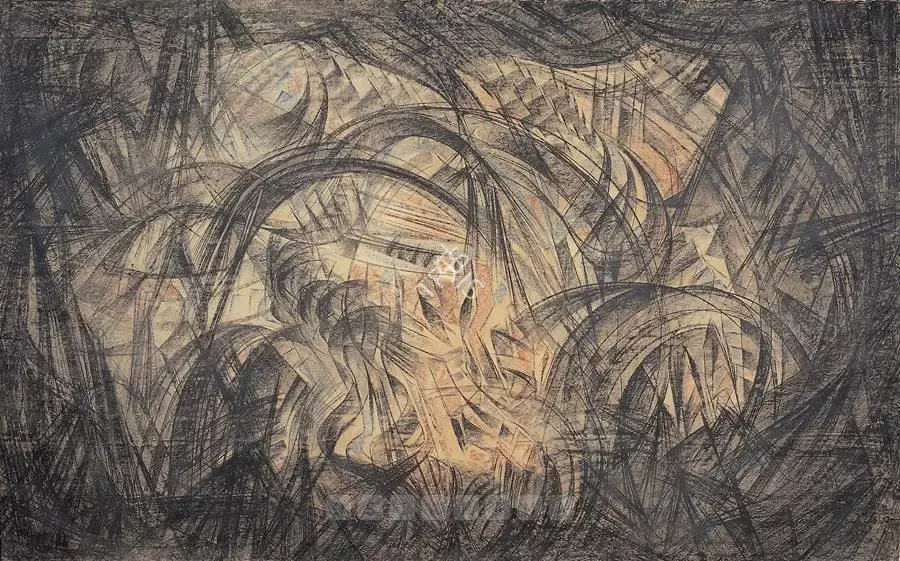 Devayani Krishna (Artist), Effect Of The Moon On The Mind & The Brain, 1960, Drawing