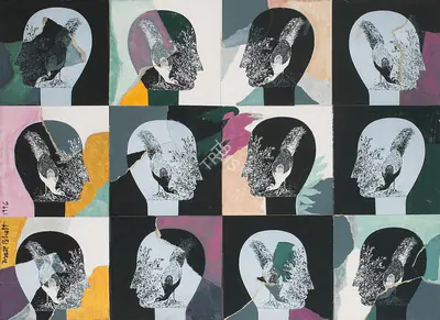 Jyoti Bhatt (Artist), Untitled, 1996, Collage