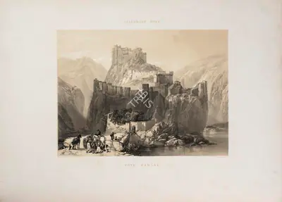 J.D. Hardinge (Lithographer), Kote Kangra, 1847, Lithograph