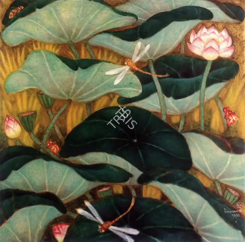 A. Ramachandran (Artist), The Lotus Pond, 1998, Painting
