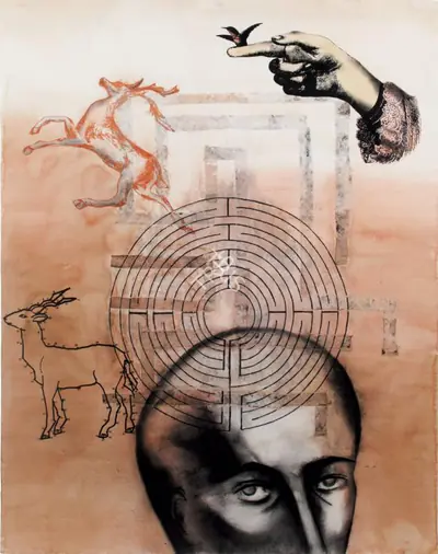 Anju Dodiya (Artist), Epicentre, 2007, Painting