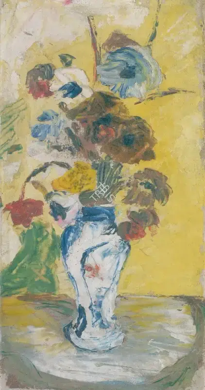S.K. Bakre (Artist), Still Life of Flowers, 1947, Painting