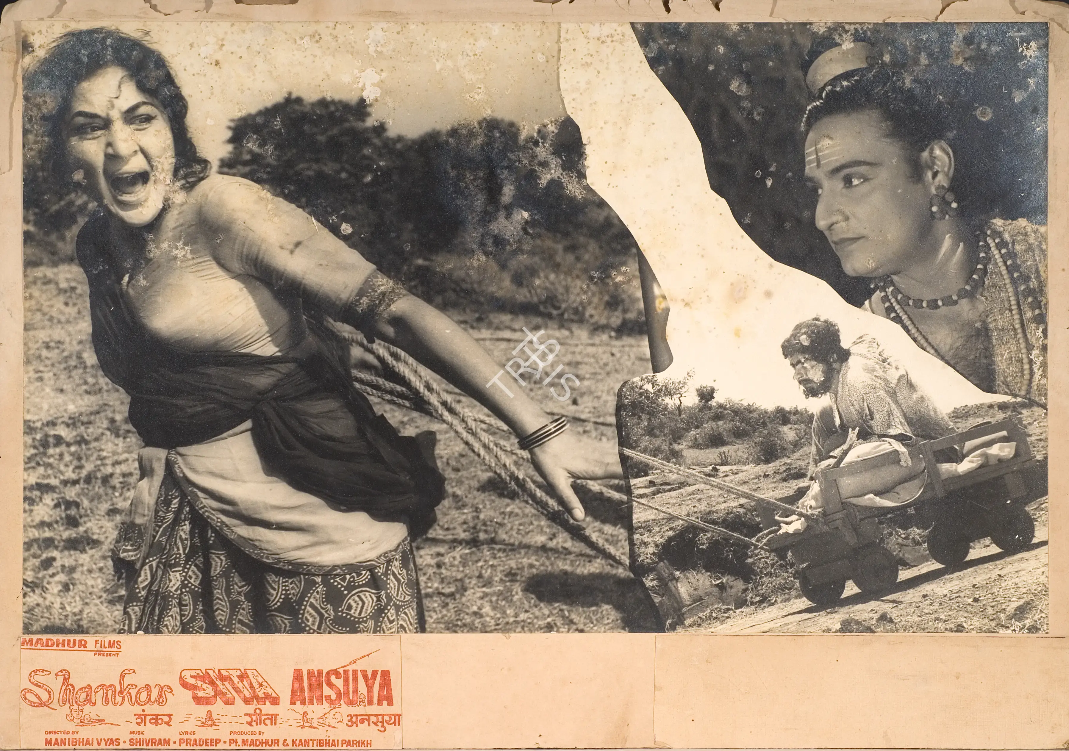 Kantibhai Parikh (Producer), Shankar Sita Ansuya, 1965, Photographic Still Mounted on Lobby Card