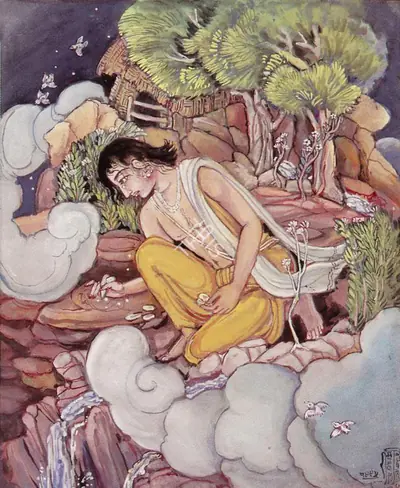 Ramgopal Vijaiwargiya (Artist), Meghdoot Series, 1995, Painting