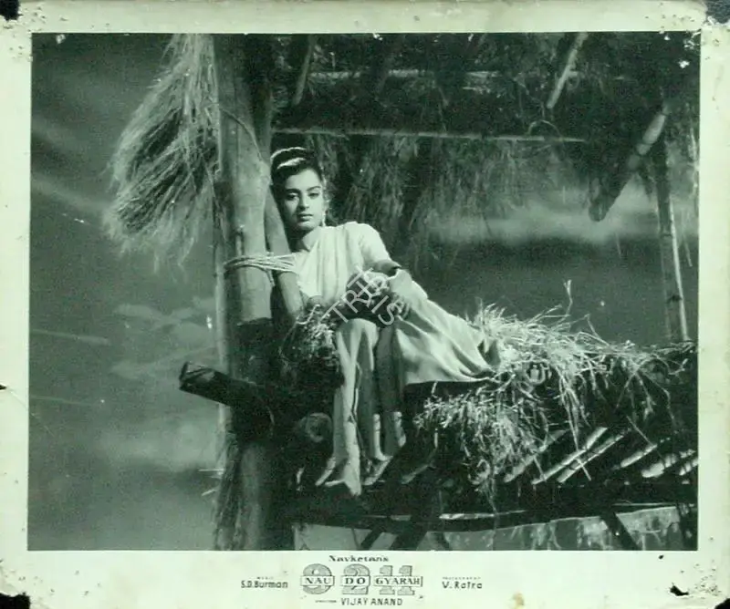 V. Ratra (Cinematographer), Nau Do Gyarah, 1957, Lobby Card