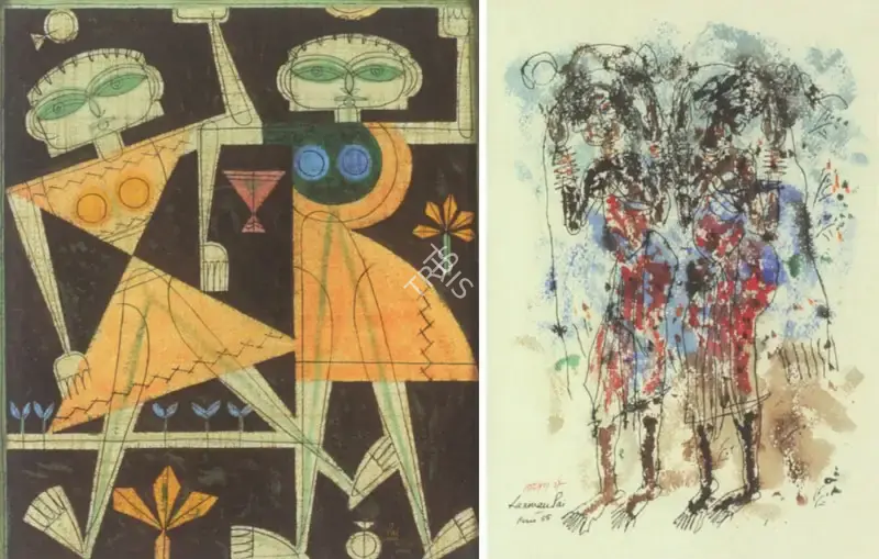 Pai, Laxman (Artist). Untitled, 1951 | Painting, So.Lon/23.05.06, 2006 · Sotheby's