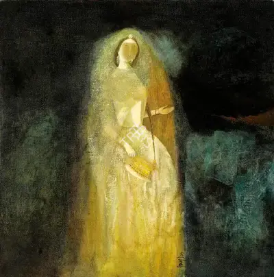 Arup Das (Artist), Untitled (Princess), 1981, Painting