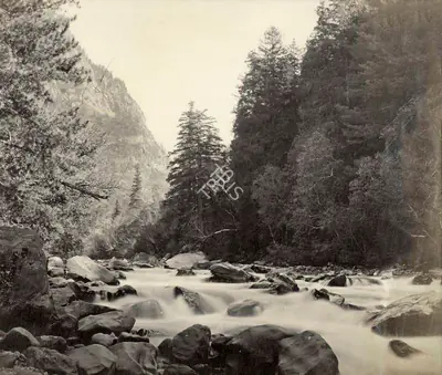 Samuel Bourne (Photographer), Rapids, 1866, Antiquarian Photograph