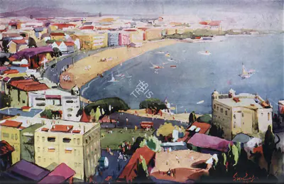 S.H. Raza (Artist), Bombay, From Malabar Hill, 1944, Painting