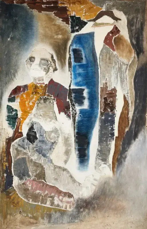 Bal Chhabda (Artist), Untitled (Man with Coat), Painting