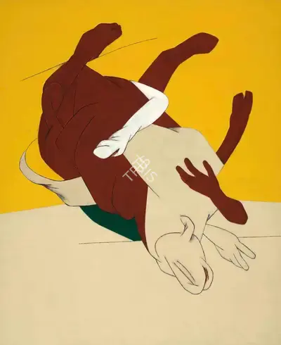 Mehta, Tyeb (Artist). Untitled (Bull), n.d. | Painting, Ch.NeY/18.03.14, 2014 · Christie's