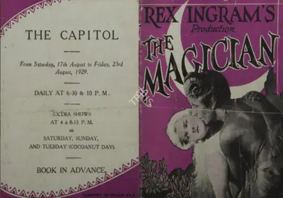 Rex Ingram (Producer), The Magician, 1926, Handbill