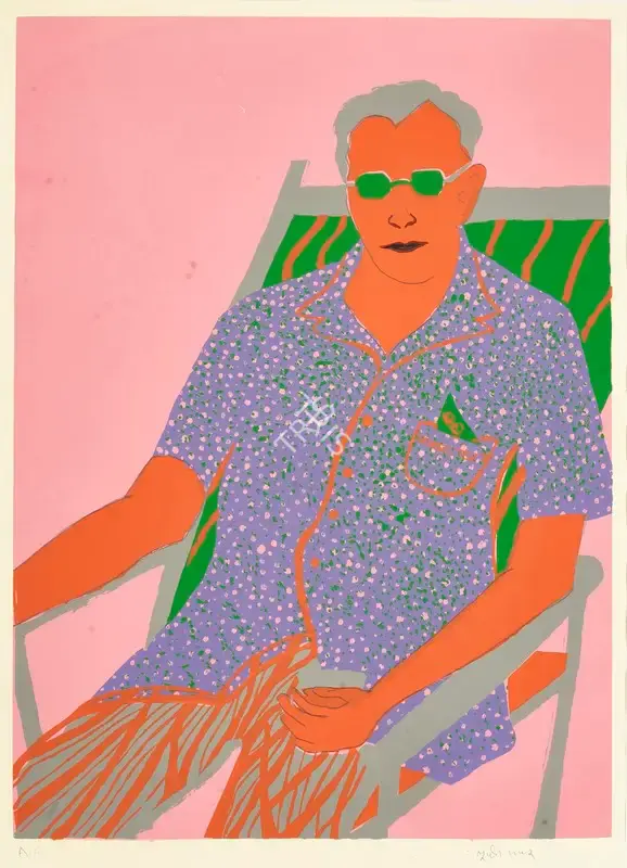 Bhupen Khakhar (Artist), Untitled (Sri Shankarbhai Patel), 1971, Graphic Art