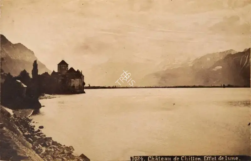 Unknown (Photographer), Chateau de Chillon. Effet de lune, 1900, Antiquarian Photograph