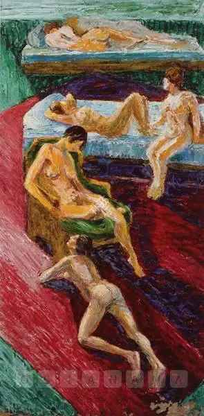 Anna Molka Ahmed (Artist), Midday Rest, 1973, Painting