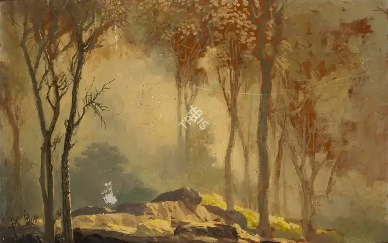 Roy Chowdhury, D.P. (Artist). Morning Mist, n.d. | Painting, Ch.NeY/30.03.22, 2022 · Christie's