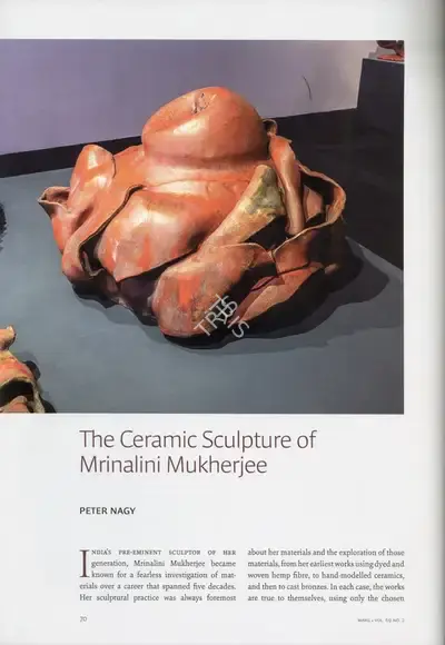 Peter Nagy (Essayist), The Ceramic Sculpture of Mrinalini Mukherjee, 2018, Essay