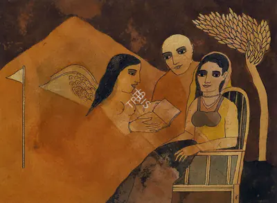 Badri Narayan (Artist), Untitled, 1990, Painting