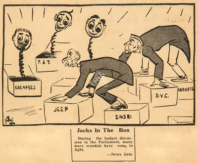 Basu Chatterjee (Cartoonist), Jacks in the Box, 1952, Cartoons