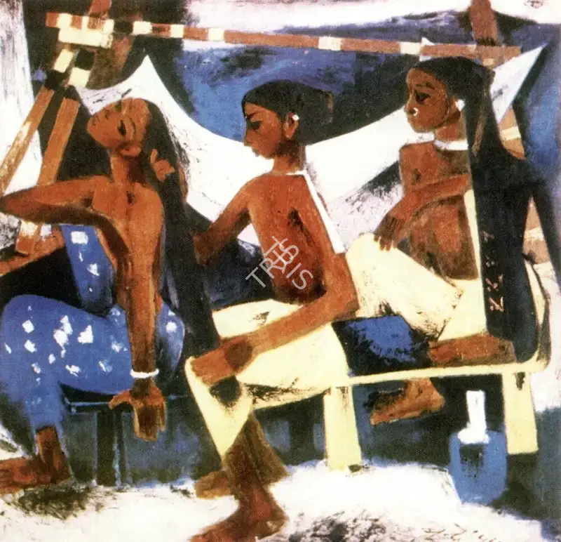 N.S. Bendre (Artist), Companions, 1957, Painting