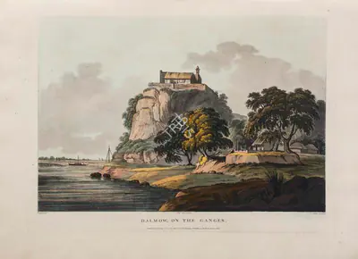 J.C. Stadler (Printmaker), Dalmow, on the Ganges, 1804, Aquatint