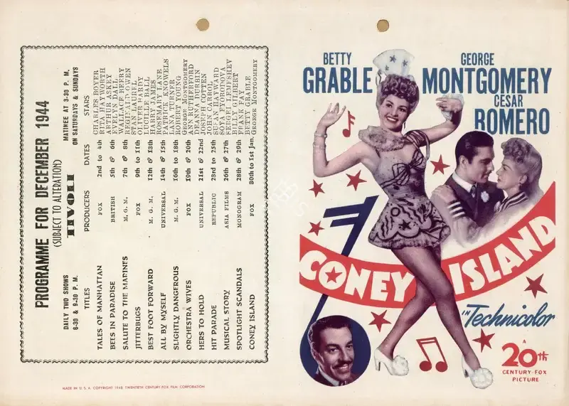 Walter Lang (Director), Coney Island, 1943, Handbill