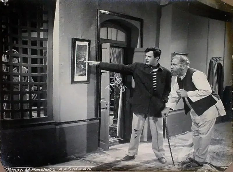 Dalsukh M. Pancholi (Director), Aasman, 1952, Lobby Card