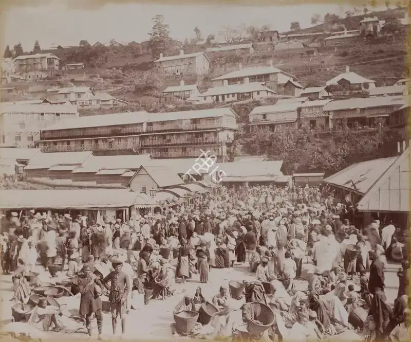 Unknown (Photographer), The Bazaar - Darjiling (Darjeeling), 1901, Antiquarian Photograph