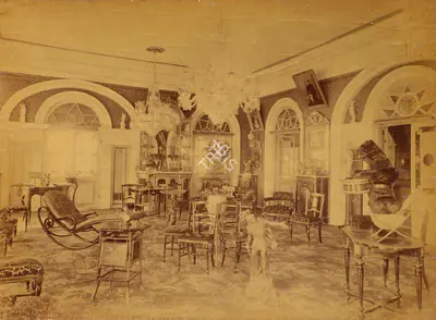 Lala Deen Dayal (Photographer), Bashir-bagh Visitors room, 1889, Antiquarian Photograph
